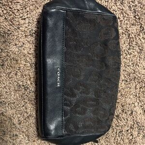 Coach Black Animal Print Pouch